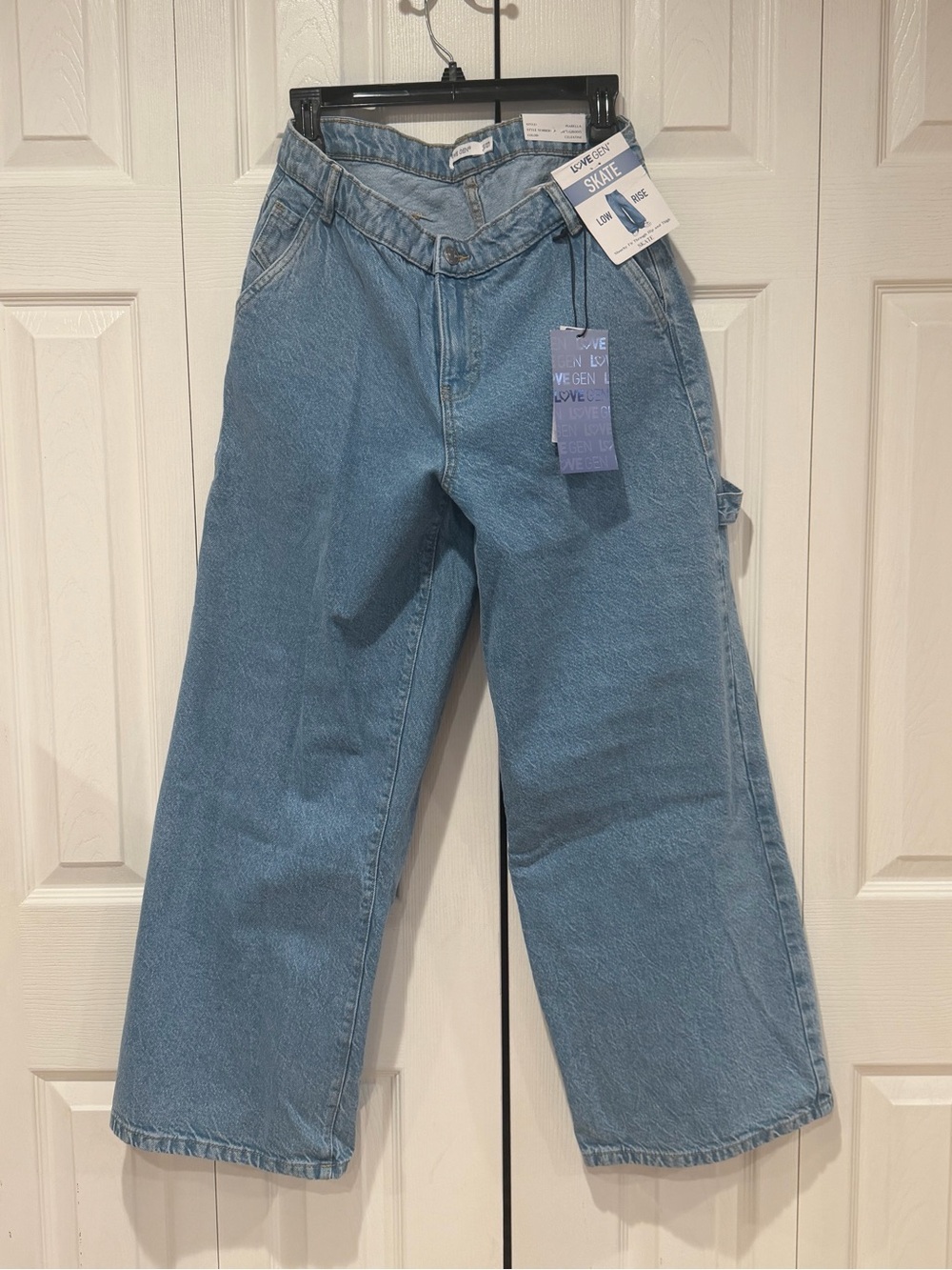 Light Blue Wide Leg Denim Pants